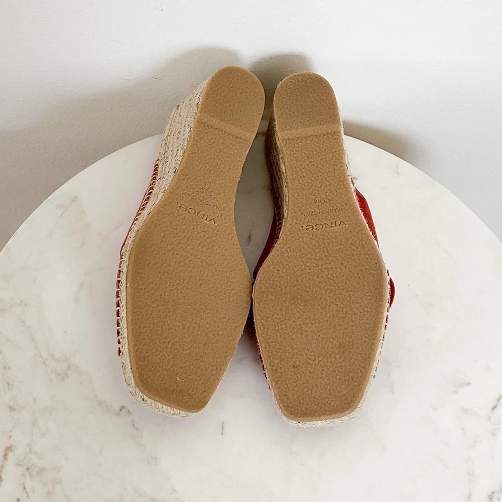 NEW Vince Gaelan Wedge Espadrille Sandals Size 10